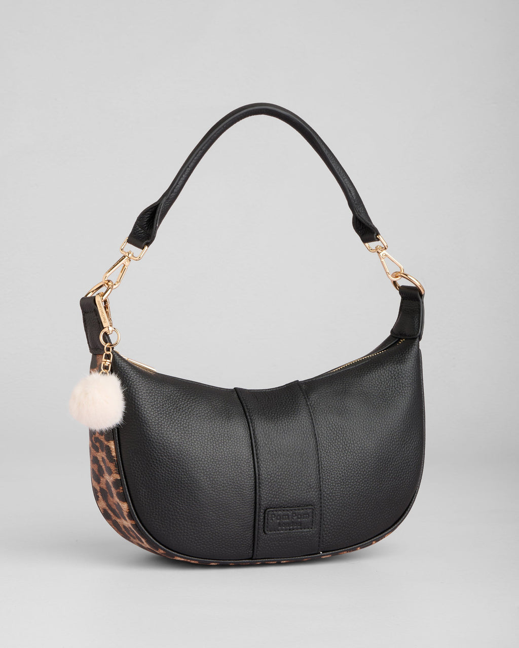 Sutton Sling Bag Leopard Print Black