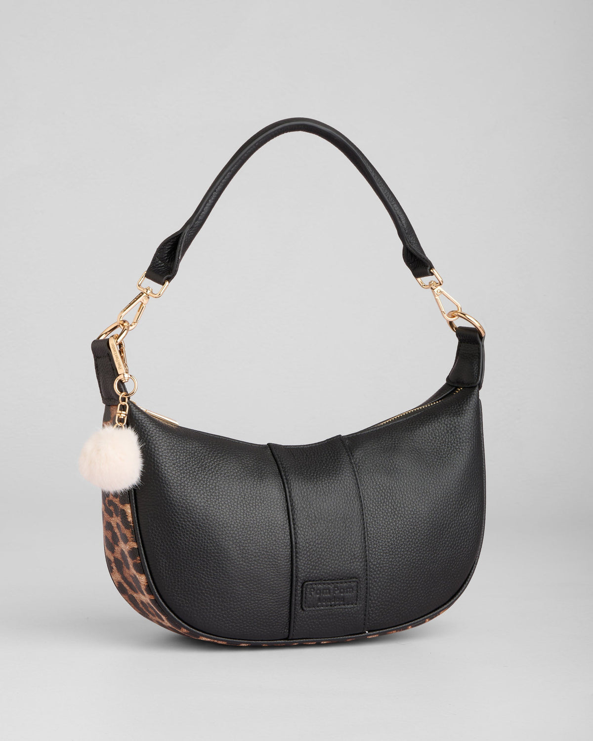 Sutton Sling Bag Leopard Print Black