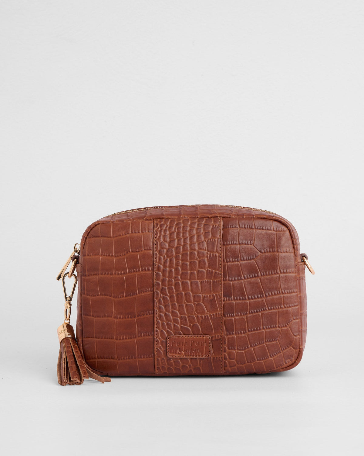 City Crossbody Bag Croc Chestnut