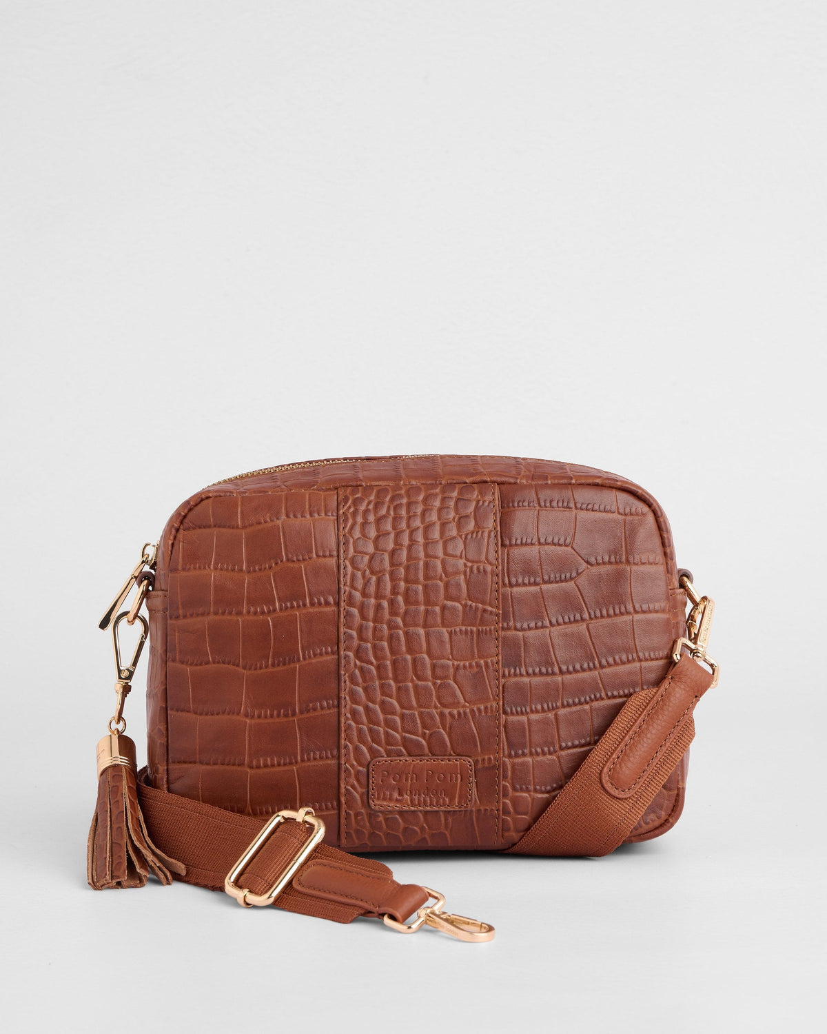 City Crossbody Bag Croc Chestnut