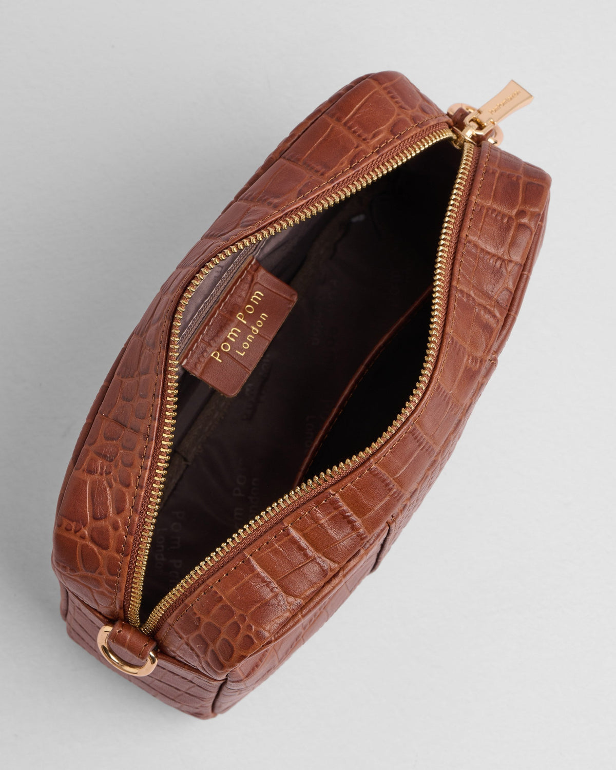 City Crossbody Bag Croc Chestnut