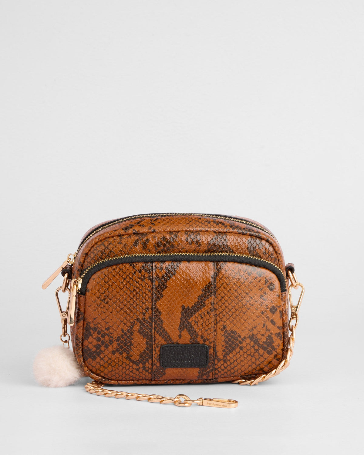 Original Bag Snake Effect Brown & Accessories