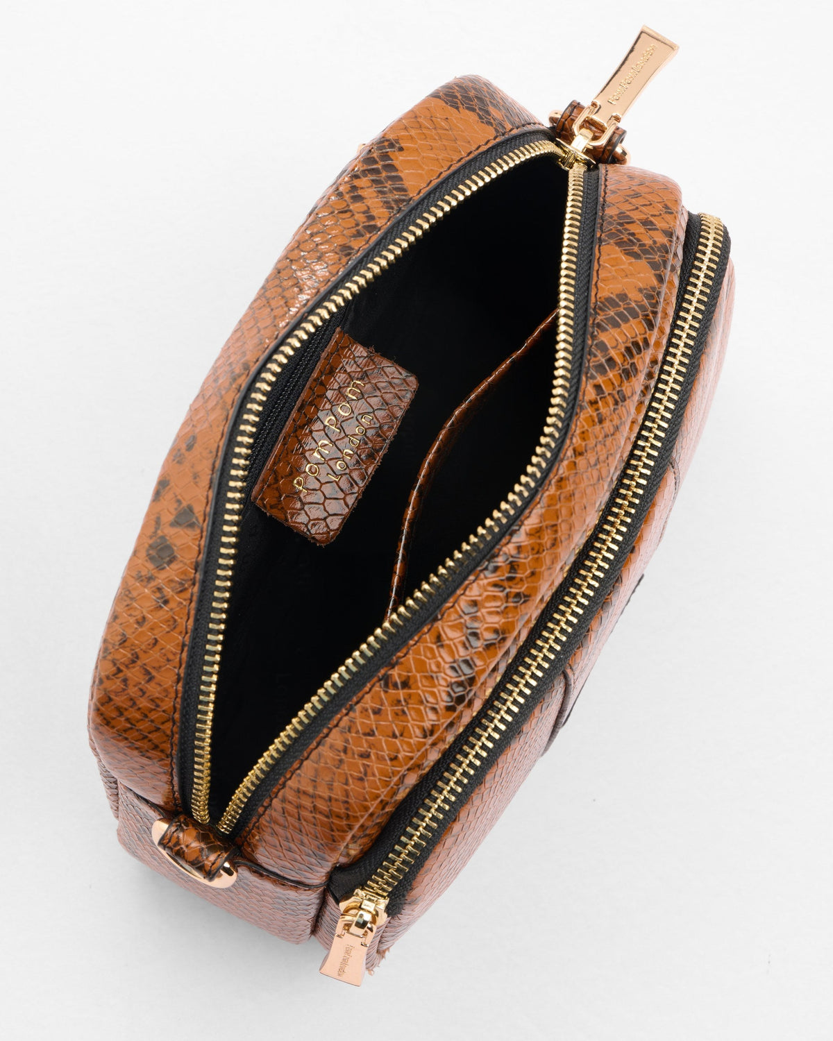 Original Bag Snake Effect Brown & Accessories