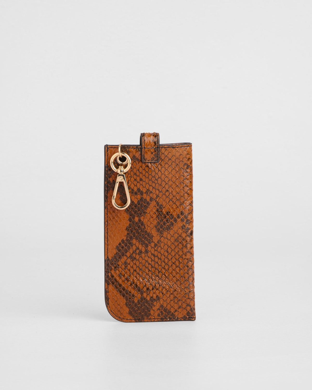 Grosvenor Glasses Case Snake Effect Brown