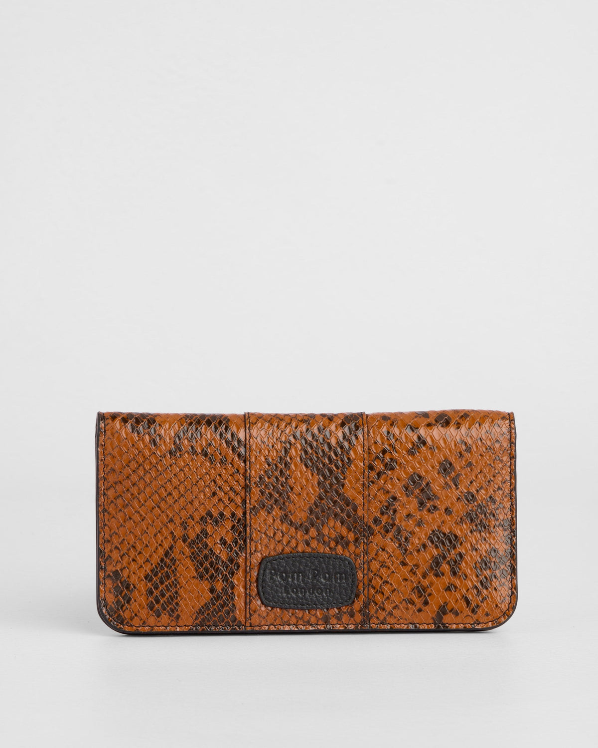 Chelsea Flat Wallet Snake Effect Black