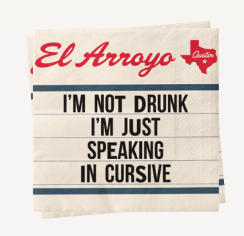 Cocktail Napkins (Set of 25) - Speaking In Cursive