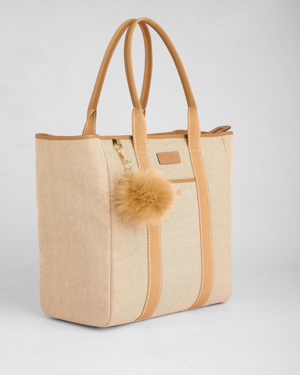 Pom Pom London Lulworth Canvas Tote Bag Maple