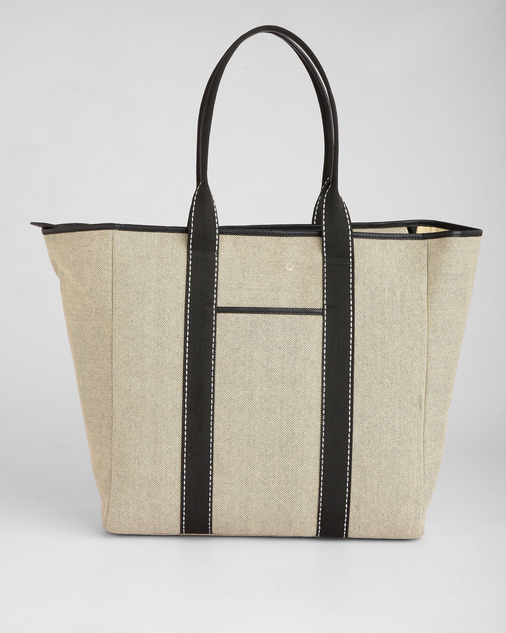 Pom Pom London Lulworth Tote Canvas Bag Black