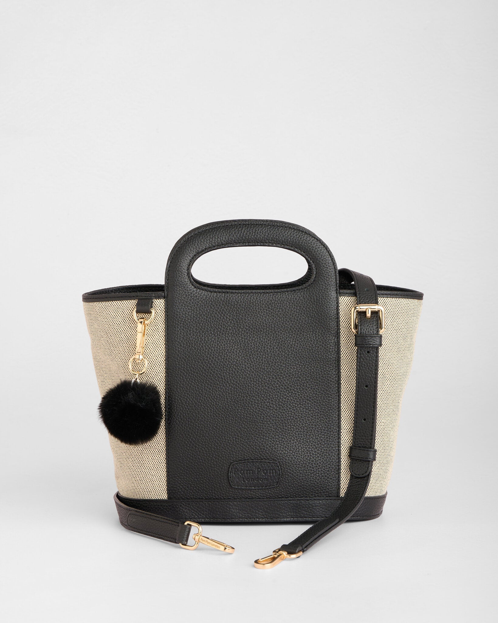 Pom Pom London Berwick Bag Canvas Black