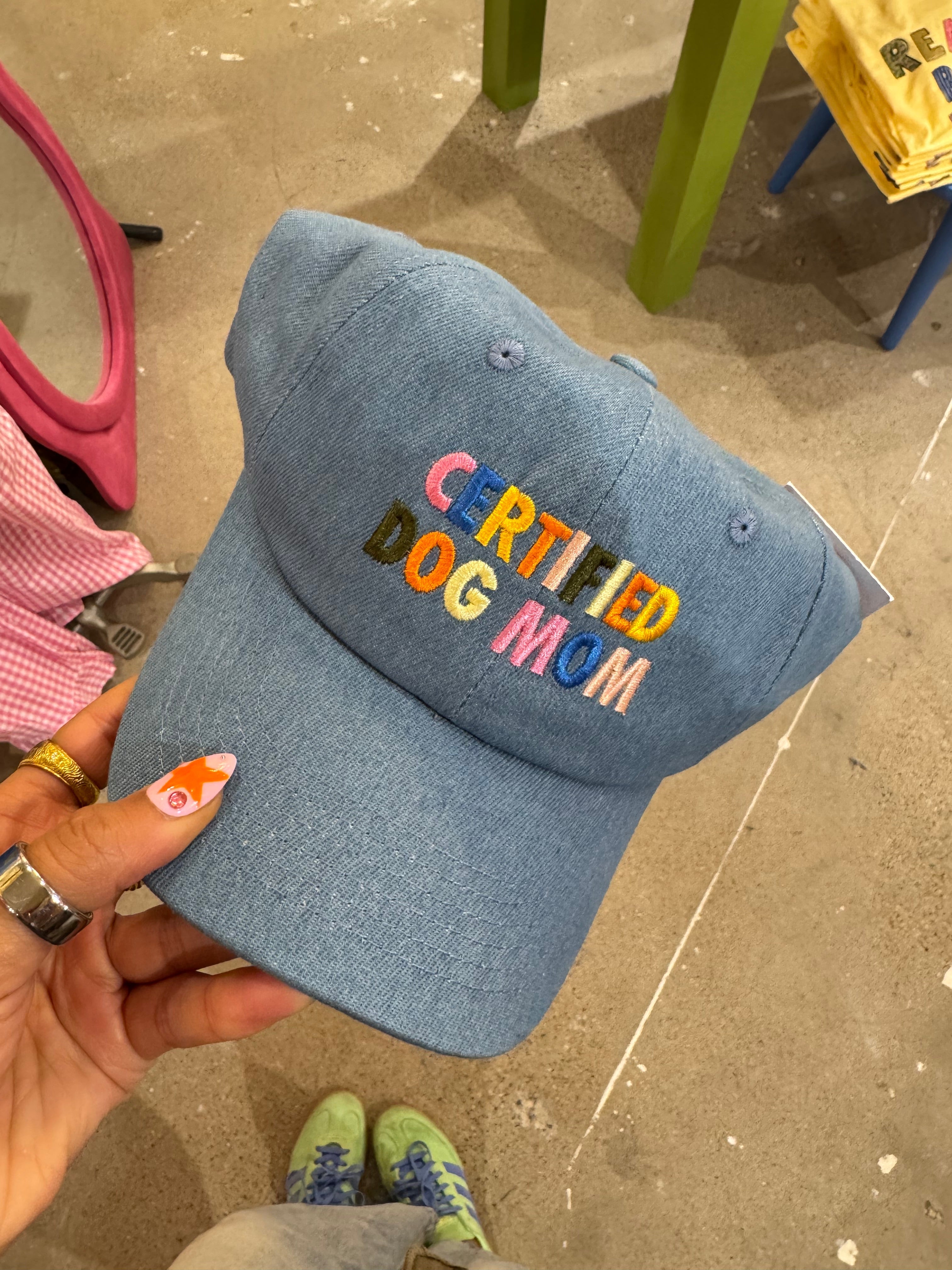 Certified Dog Mom Dad Cap - Denim
