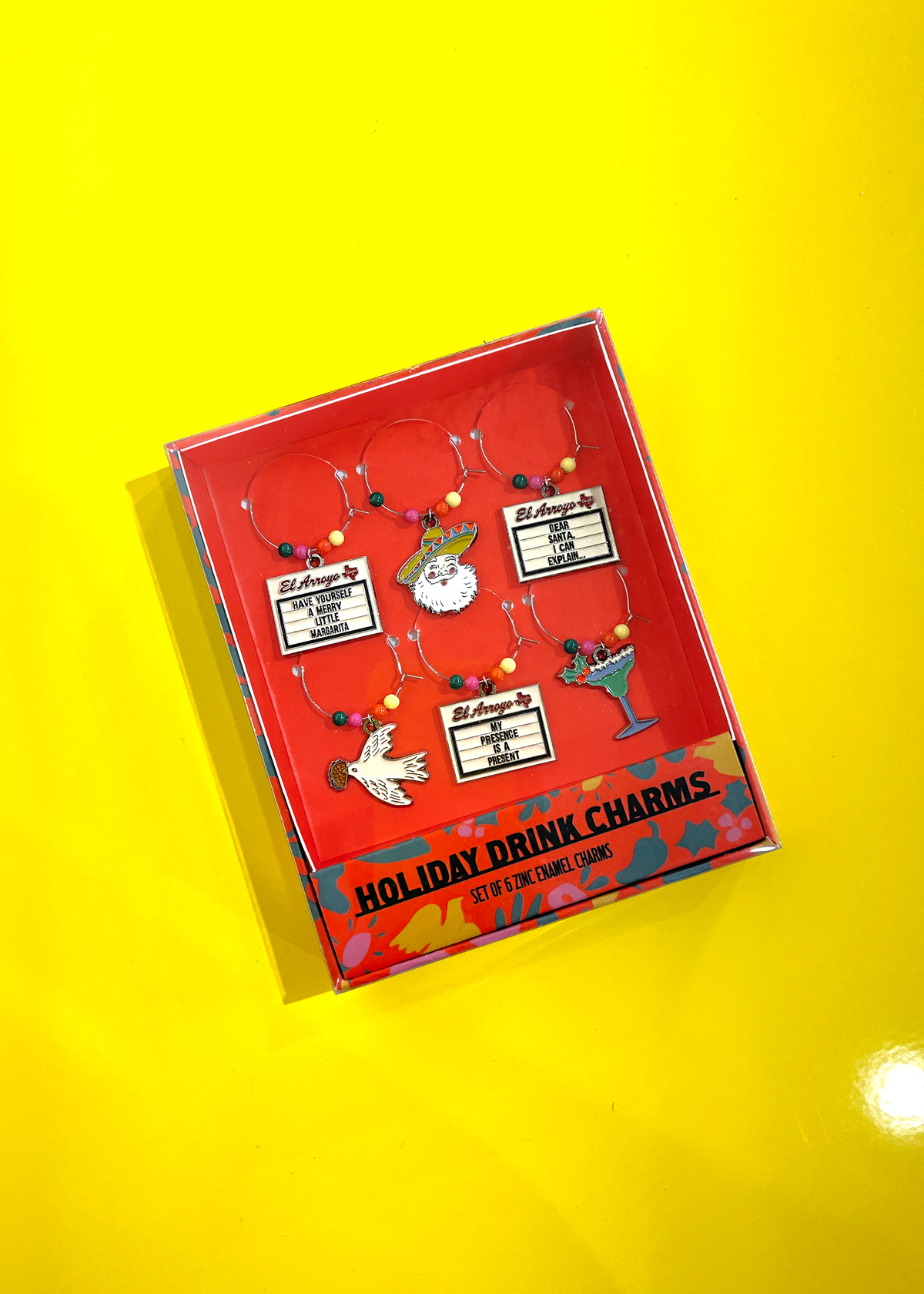 Holiday Drink charms - Set of Six