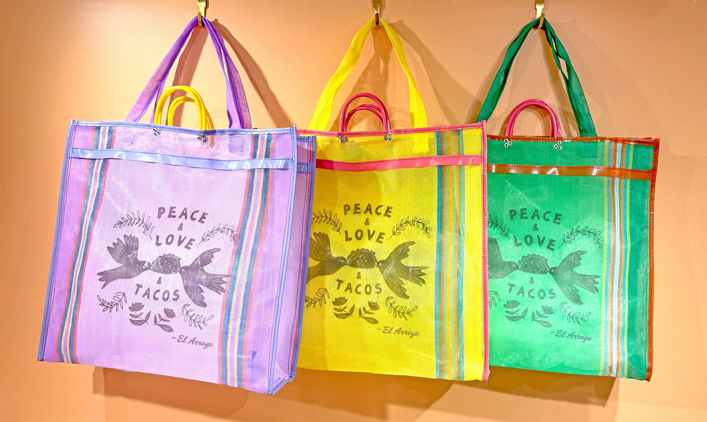 Taco Dove - Purple - Large Mesh Tote
