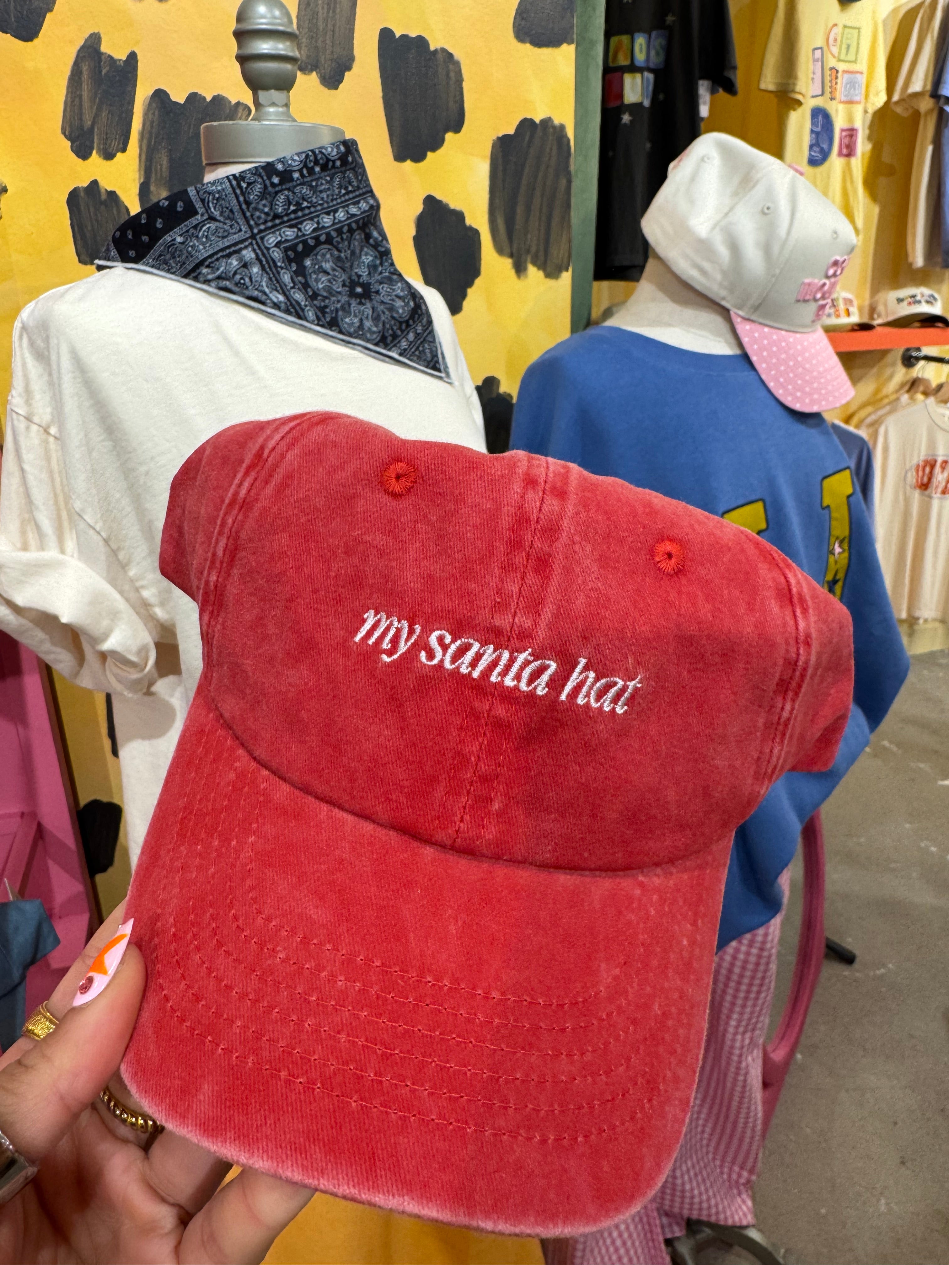 My Santa Hat Dad Cap - Red