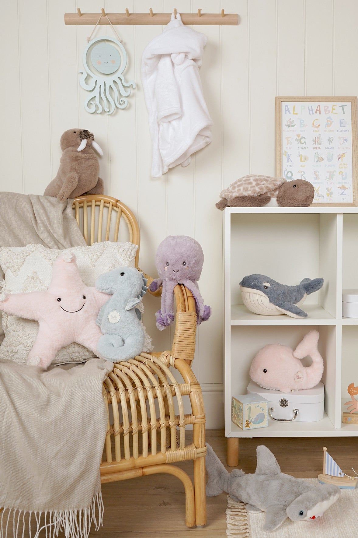 The Softies sea creatures in a nursery